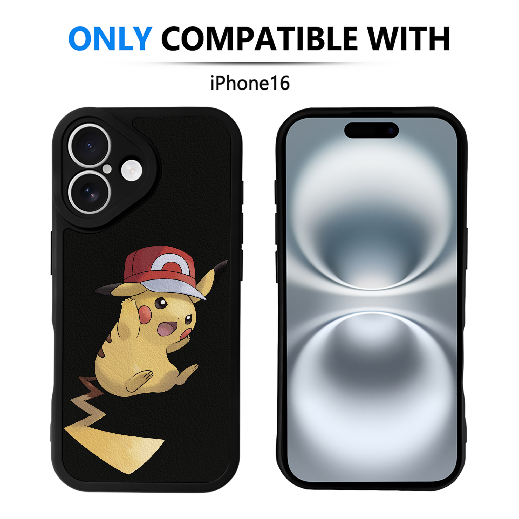 （画像用） ポケットモンスター Pokémon 【iPhone 16シリーズ対応】シリコンスマホケース（レザー調） 材質：シリコン